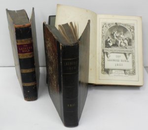Lot 079 - 3 volumes vintage HC bound Leisure Hour Books 1852, 1853 and 1857