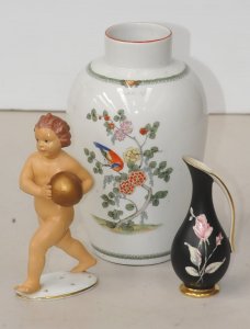 Lot 148 - 3 x Vintage Continental China items inc, Rosenthal figurine of a boy c