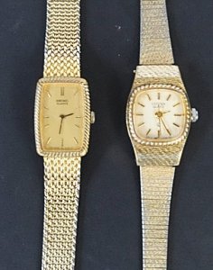 Lot 157 - 2 x vintage ladies' watches inc Citizen Quartz 49-6367, Seiko Quartz 2