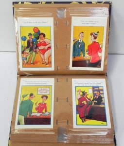 Lot 193 - Large Album 1960s British Seaside Humorous Comic Postcards Illustrated