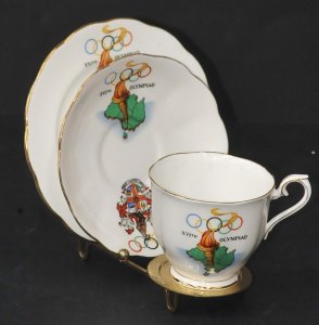 Lot 207 - Vintage Royal Albert 1956 Melbourne Olympics Tea Trio