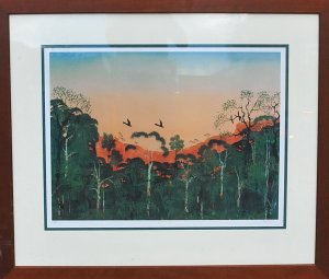 Ian Laurence Stansfield (1954 - ) Large framed Ltd Ed Colour print - Capricorn L