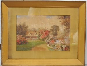James Matthews (British, active c1880 - 1920) Large gilt framed Watercolour - We