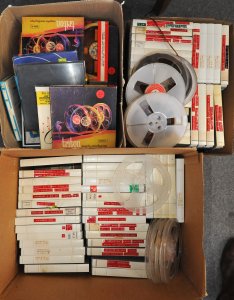 3 x Boxes of Assorted Vintage Home Recordings Reel-To-Reel Tapes incl The Beatle