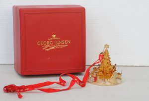 Boxed Georg Jensen 1997 Annual Christmas Ornament designed by Finn Naess-Schmidt